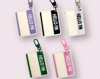 Personalized Iron-On Patch Keychain, Custom Color & Font