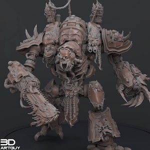 Corrupted Knight by 3DArtGuy 32mm scale, 50, 100, 185mm, Miniature War Gaming Figure