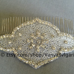 Bridal Hair Comb - Wedding Hair Accessories, Wedding comb with crystals, Crystal hair-comb, Silver hair comb