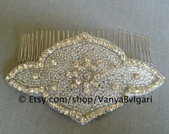 Bridal Hair Comb - Wedding Hair Accessories, Wedding comb with crystals, Crystal hair-comb, Silver hair comb