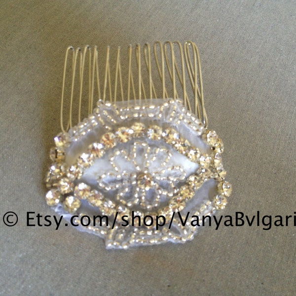 Bridal Hair Comb - Wedding Hair Accessories, Wedding comb with crystals, Crystal hair-comb, Silver hair comb