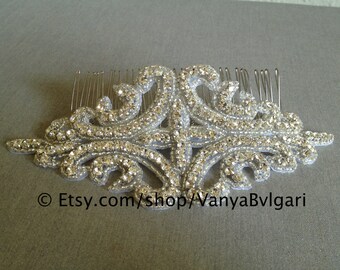 Bridal Hair Comb - Wedding Hair Accessories, Wedding comb with crystals, Crystal hair-comb, Silver hair comb, Special occasion hair piece