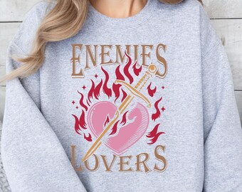 Enemies Lovers Sweatshirt, Book Tropes Hoodie, Romantasy Book Hoodie, Book Merch Hoodie, Bookish Sweatshirt, Dark Romance Sweatshirt