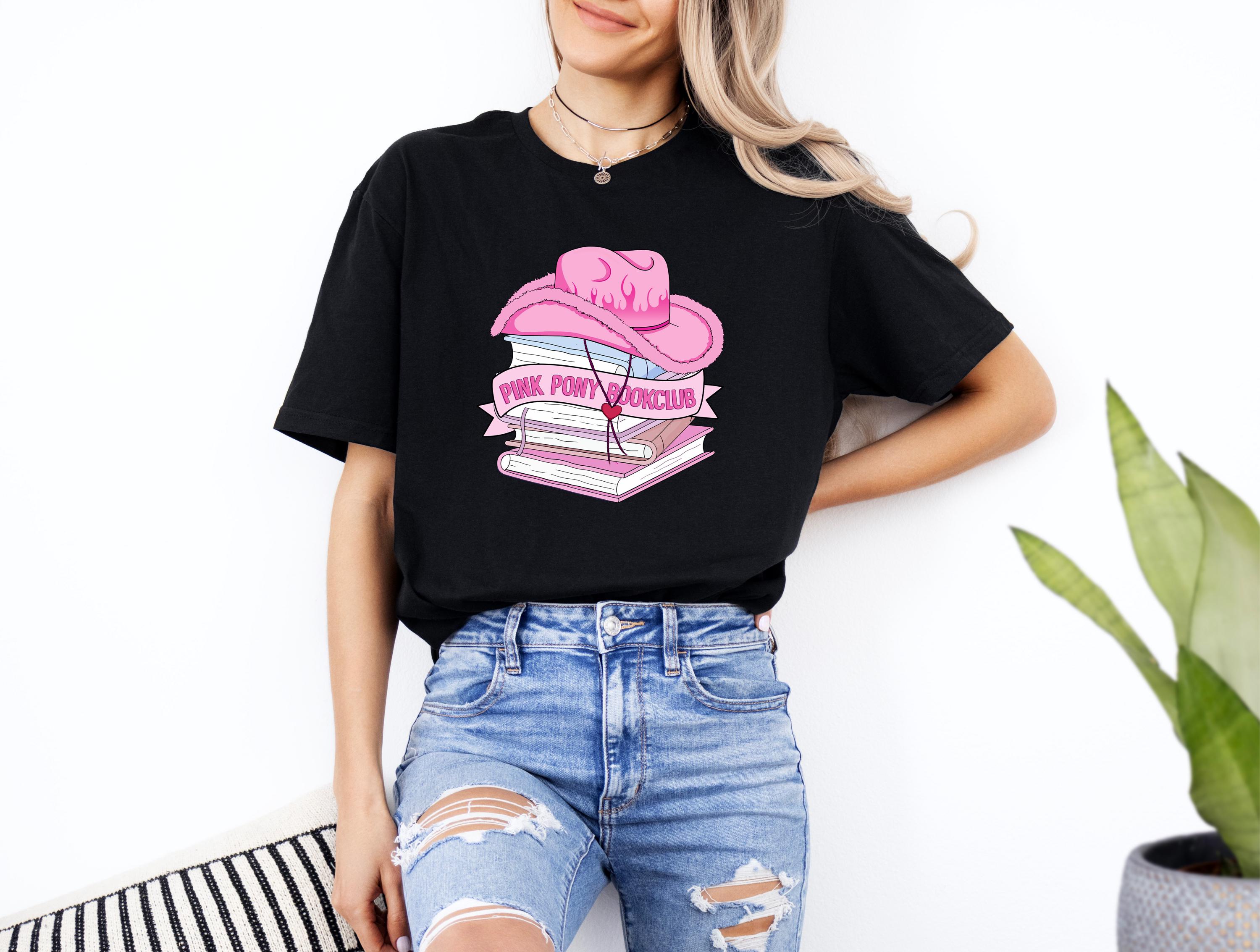 Pink Pony Book Club Shirt, Western Book Lover Shirt, Bookish Tee, Librarian Shirt, Gift for Book Lover