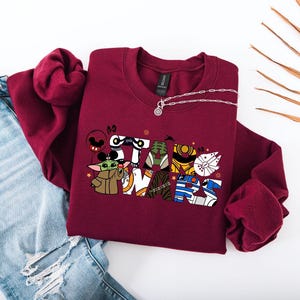 Disney Star Wars Sweatshirt, Darth Vader Sweatshirt, Star Wars Sweater, Retro Star Wars Sweatshirt