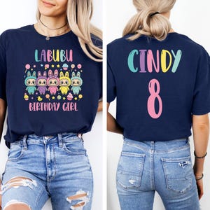 Labubu Custom Birthday T-Shirt, Personalized Labubu Birthday Shirt, Labubu Birthday Shirt