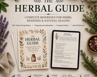 Guida alla fitoterapia in PDF / Oltre 100 erbe e rimedi naturali / Riferimento di erboristeria, preparazioni a base di erbe / Oltre 120 pagine / Download immediato in PDF