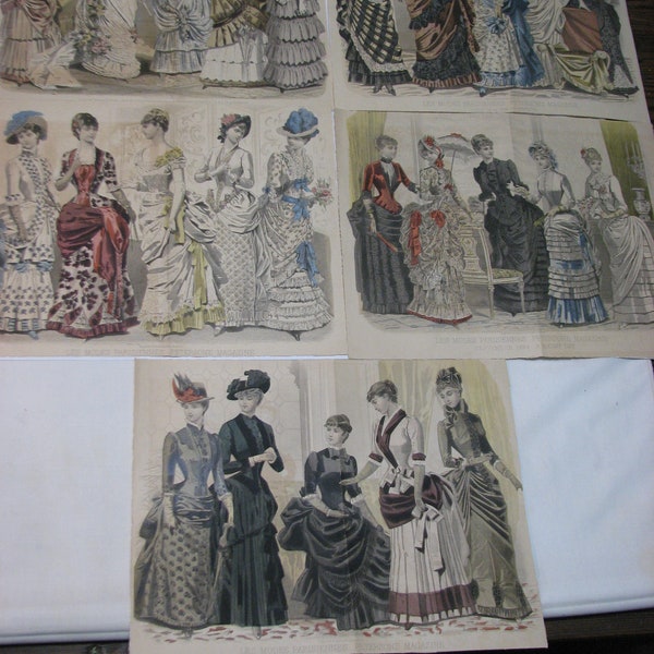 1884 #2 Ladies European Colored Fashion Plates ***Printable Digital Download File***