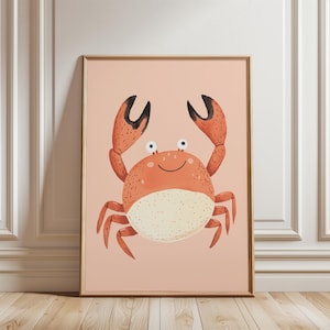 Krabkwekerijprint: grillige dierenmuurkunst (digitale download)