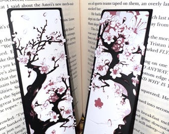 Sakura Tree Lesezeichen Set - Einzigartiges Design für Buchliebhaber mit Kirschblüten Kunstwerk