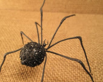 Black glitter spider