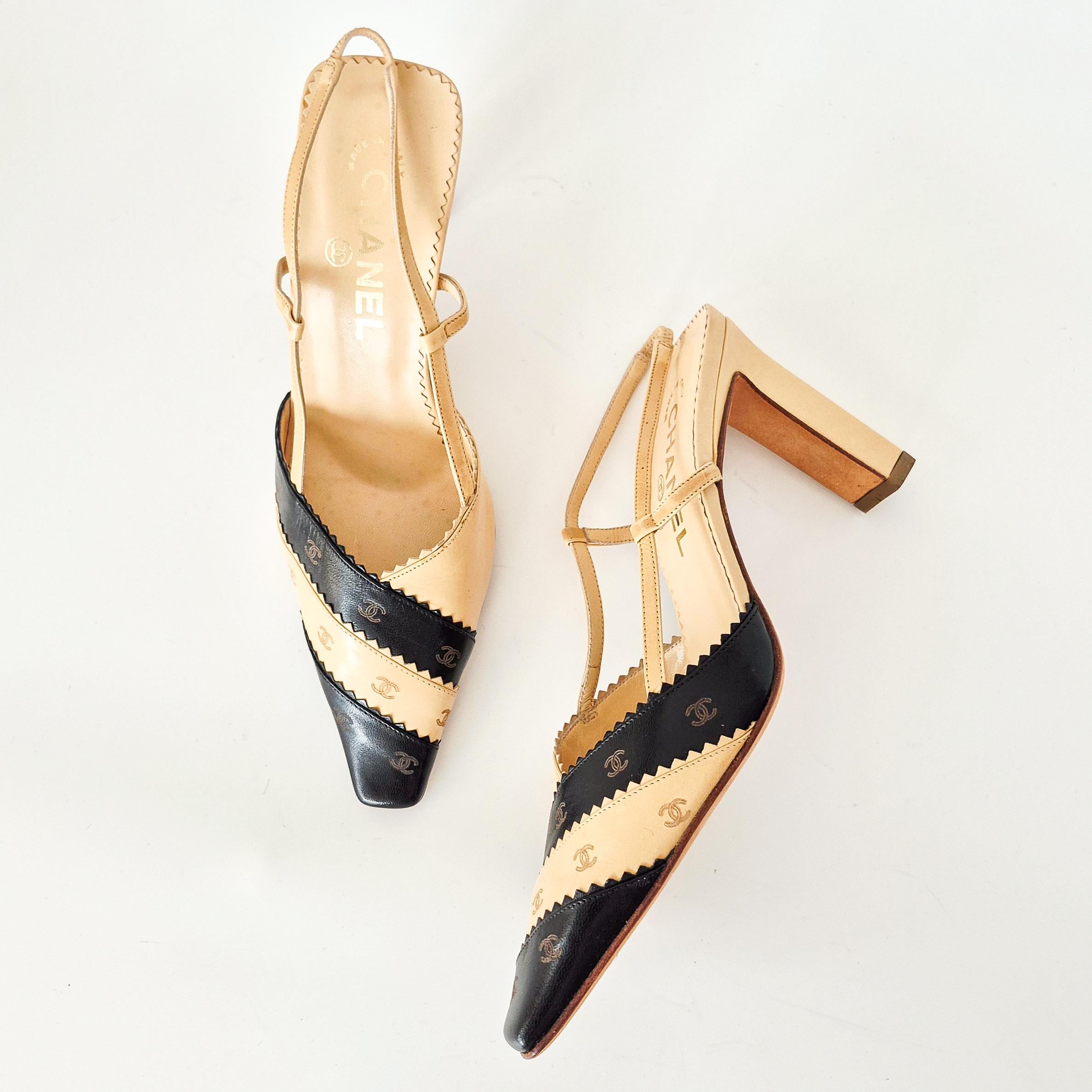 Vintage Chanel Slingbacks - Etsy Canada
