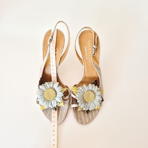 Valentino SS 2004 Slingbackklackar, Blå Prickiga Blommor, EU 37 / US 7 bild 13