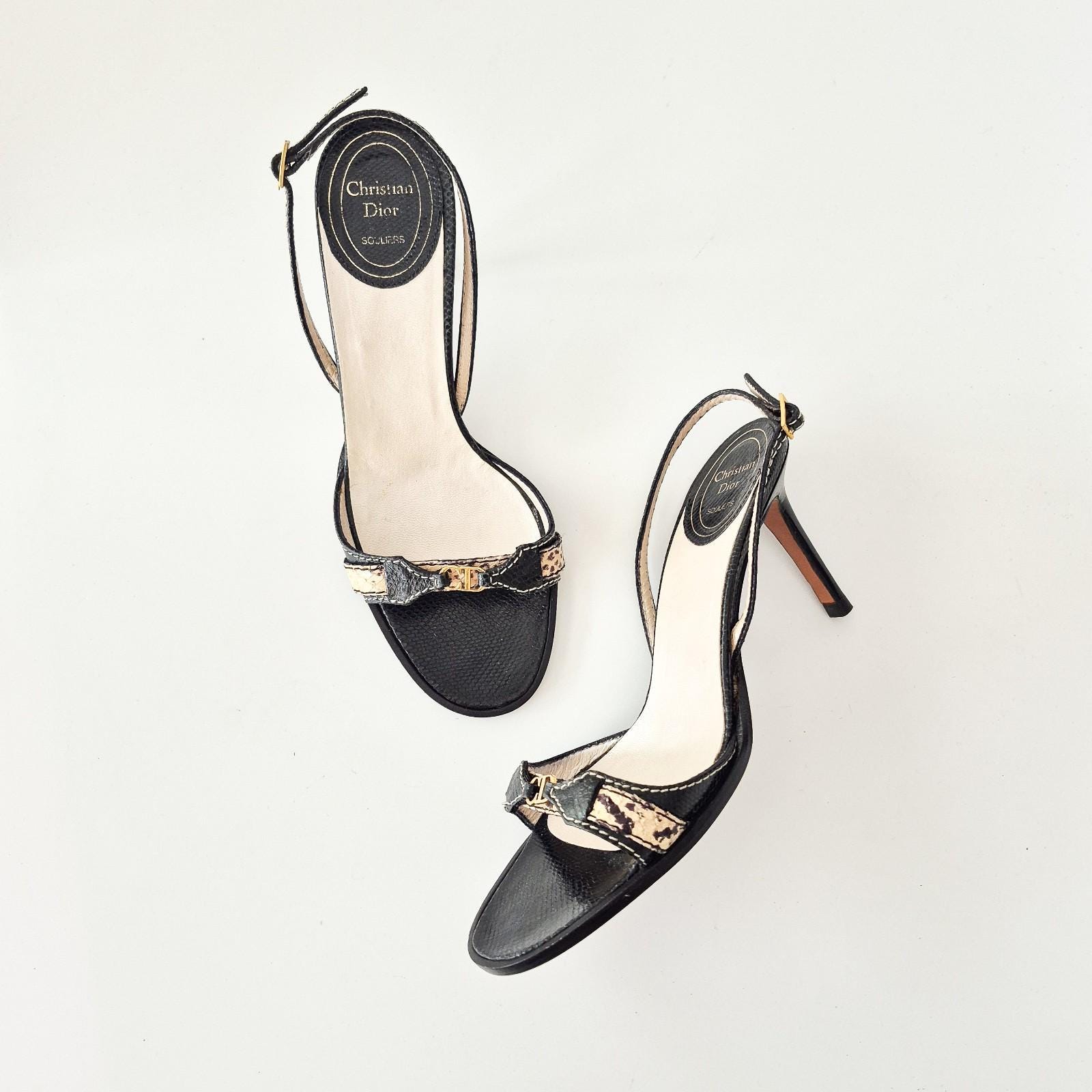 靴 Vintage Dior camouflage lock key heels Vintage Dior camouflage lock key heels