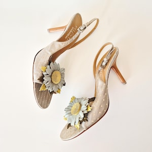Valentino SS 2004 Slingbackklackar, Blå Prickiga Blommor, EU 37 / US 7 bild 6