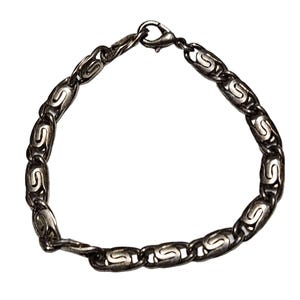 Vintage Elegant Silver Tone Link Bracelet Classic Minimalist Fashion Jewelry