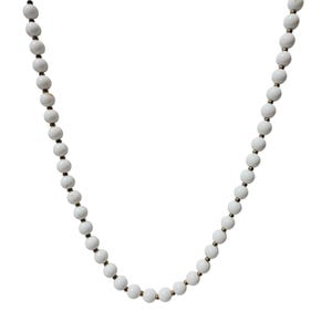 Vintage White Beaded Necklace Classic Elegant Retro 50s 60s Fashion Jewelry
