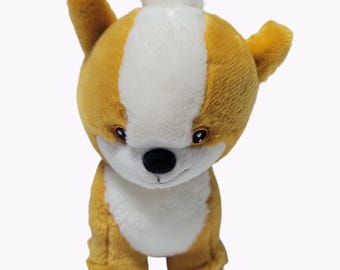 Peluche vintage Neopets Dogglefox, cucciolo di cane volpe da 7 pollici, giocattolo imbottito