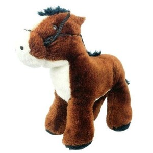 Vintage 80s Wallace Berrie Horse 9 inch Plush Brown White Pony Stuffed Animal
