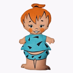 Vintage Hanna Barbera Flintstones Pebbles Stuffed Pillow 13 inch Plush
