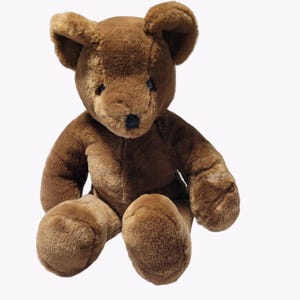 Vintage 80s Cub Canabearal Teddy Bear 20 inch Plush Brown Stuffed Animal Toy 1984