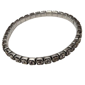 Vintage Elegant Rhinestone Stretch Tennis Bracelet Classic Fashion Jewelry Women