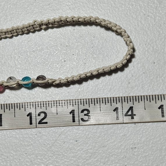 Handcrafted Macrame Necklace Multicolor Beads Rus… - image 7