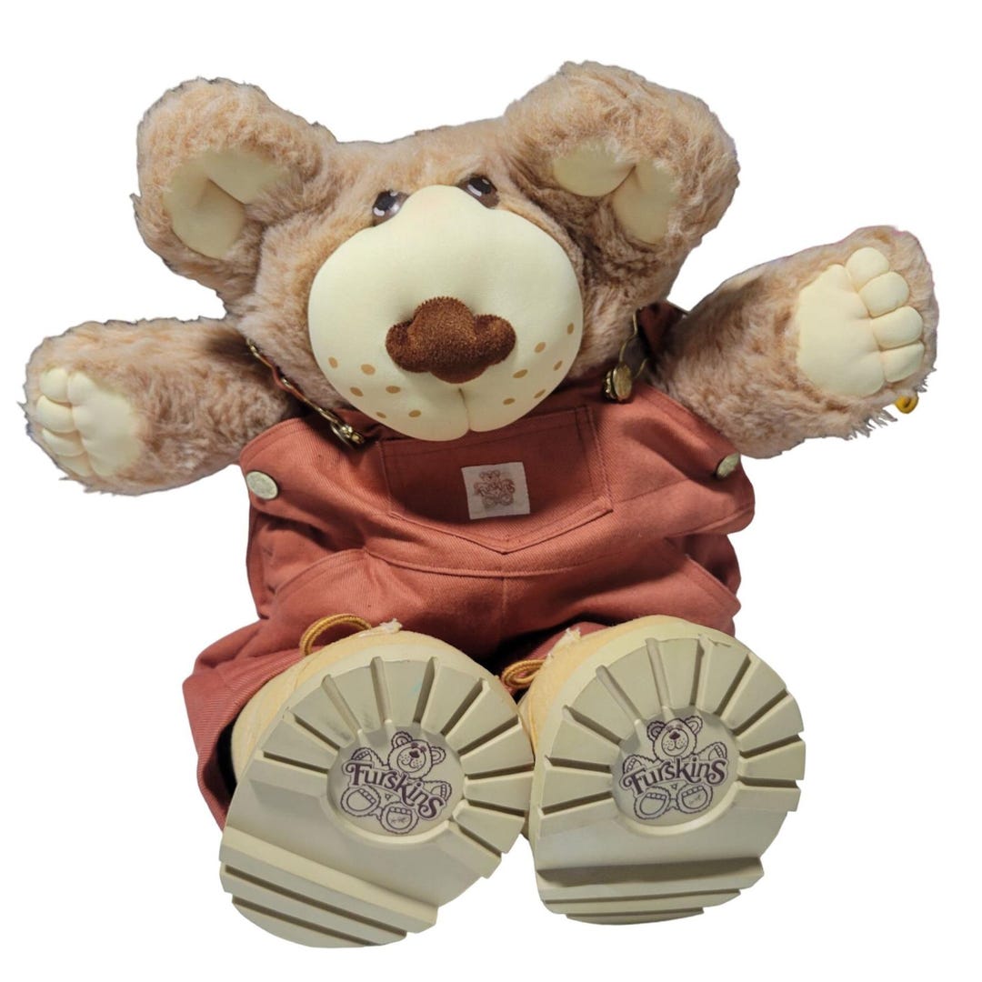 Vintage 80s Furskin Dudley Bear 22 Inch Plush Xavier Roberts