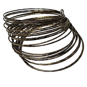 Vintage Gold Tone Metal Bangle Bracelets For Women Set Of 23 Fashion Jewelry