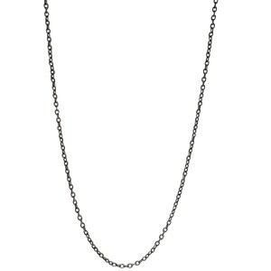 Vintage Silber Ton Kette Link Chunky Halskette Antik Finish Schmuck Frauen