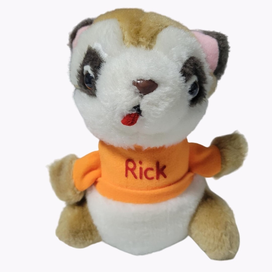 Vintage 80s Hallmark Shirt Tales Rick Raccoon 7 Inch Plush Stuffed ...