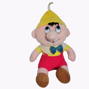 Vintage 80er Jahre Walt Disney Pinocchio 8 Zoll Plüsch Puppe Stofftier Spielzeug