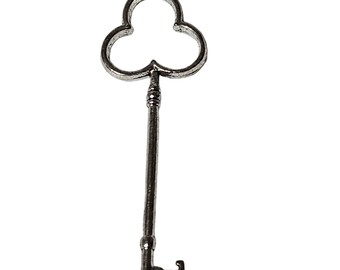 Vintage Silver Skeleton Key Pendant Charm Gothic Retro Fashion Jewelry Women