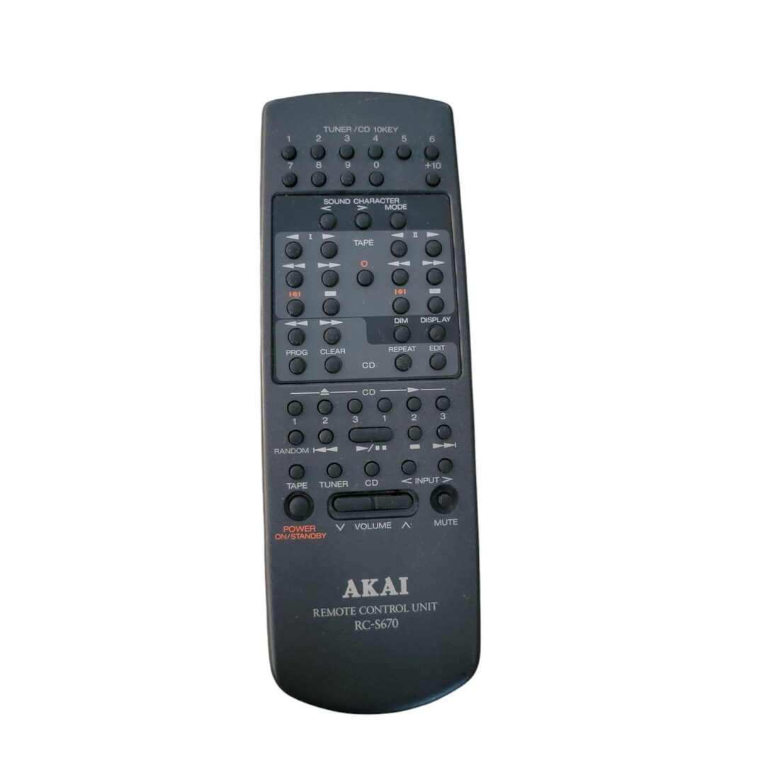 Genuine Akai Audio System Remote Control RC-S670 Tested and Works - Etsy