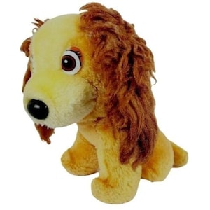 Vintage Disney Lady und das Landstreicher Plüsch Cocker Spaniel Hund Stofftier Spielzeug