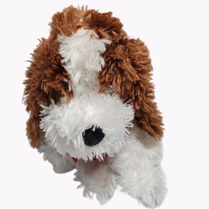 Vintage Animal Adventure Puppy Dog 10 inch Plush Brown White Stuffed Animal