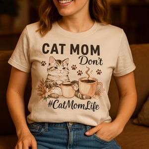 Cat Hair Don’t Care Shirt – Funny Cat Mom Tee, Cute Gift for Kitty Lovers, Pet Mom Graphic T-Shirt, Paws & Love in Every Thread, Mom Gift