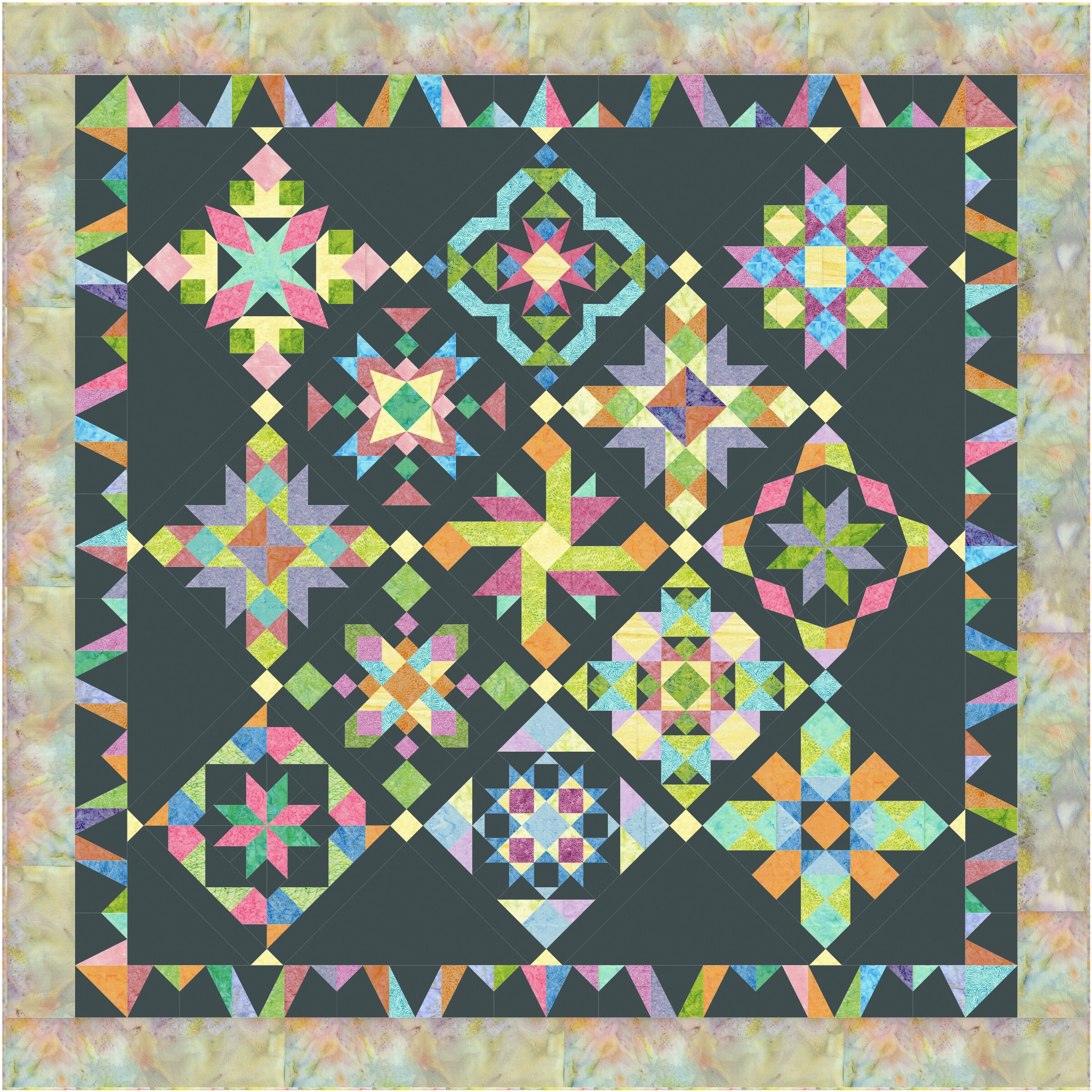 Aspiring Stars Sampler Quilt Technique Building Series Etsy