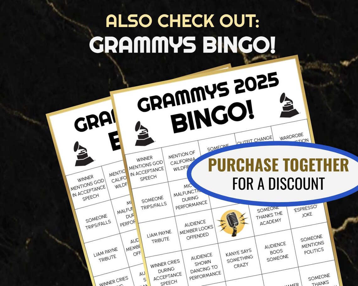 GRAMMYS BALLOT 2025 Fun Printable Game for 67th Grammy Awards Night