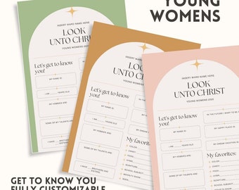 Junge Damen 2025 Blick auf Christus Lerne Sie kennen Arbeitsblatt