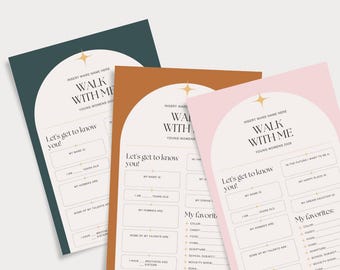 Hoja de trabajo "Camina conmigo para conocerte" para mujeres jóvenes (2026)