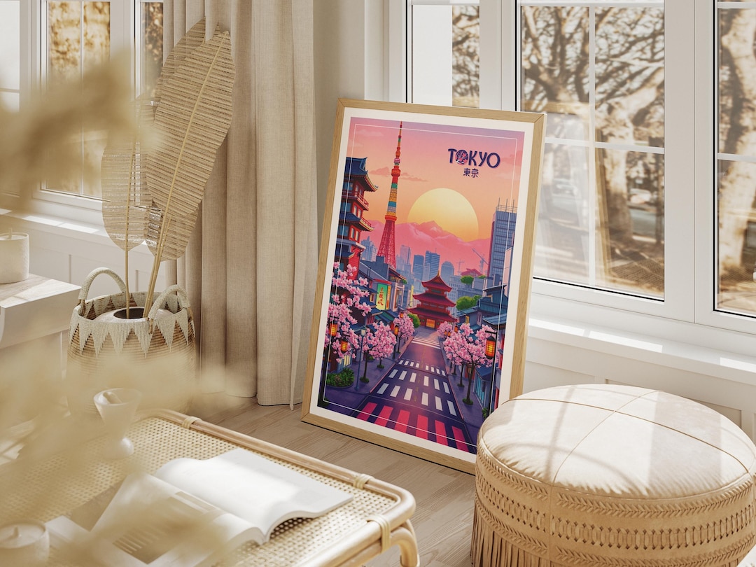 Tokyo Cityscape Poster: Japanese Wall Art (digital Download
