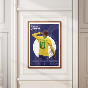 Neymar Poster, Neymar Wall Art, Neymar Print, Cristiano, Neymar, Sports Poster, Wall Art, Football Poster