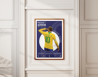 Neymar Jr. Football Poster: Sports Wall Art (Digital Download)