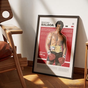 Rocky Balboa Digital Poster Design, Rocky Balboa Wall Art, Rocky Balboa Poster, Rocky Balboa Print, Boxing Poster, Sports Poster