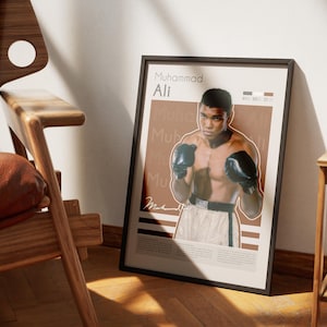 Muhammad Ali Digital Poster Design, Muhammad Ali Wall Art, Muhammad Ali Poster, Muhammad Ali Print, Boxing Poster, Sports Poster