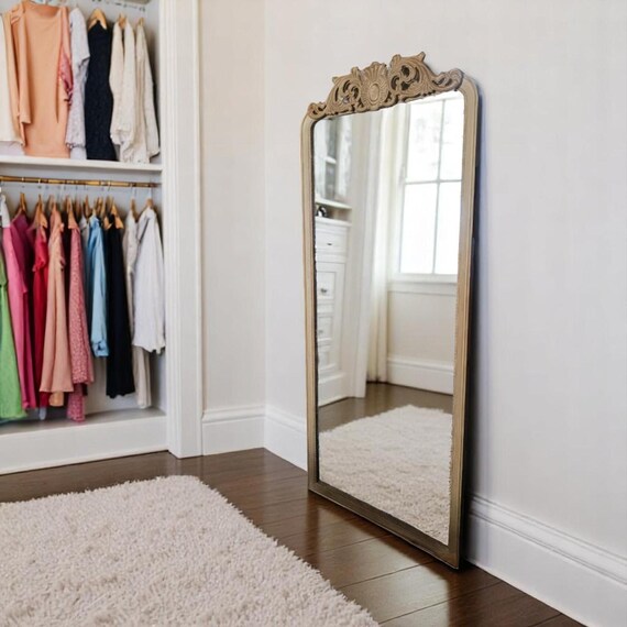 アンティーク調 バロックスタイル 金色全身鏡