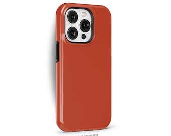 Spiced Terracotta Phone Case for iPhone 16e 15 14 13 Pro Max, Samsung Galaxy S25 S21, Google Pixel – Solid Color Minimalist Case | SCG-SC53