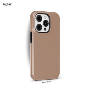 Mocha Brown Phone Case for iPhone 16 15 14 13 12 11 Pro Max, Samsung Galaxy S24 S23, Google Pixel – Solid Color Minimalist Case | SCG-SC20