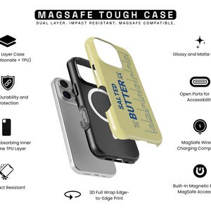 Salted Butter Phone Case - Funny Foodie Cover for iPhone 17 16e 15 14 13 11 Pro Max, Samsung Galaxy, Google Pixel 10 9 8, MagSafe | FUN-FD01 immagine 11